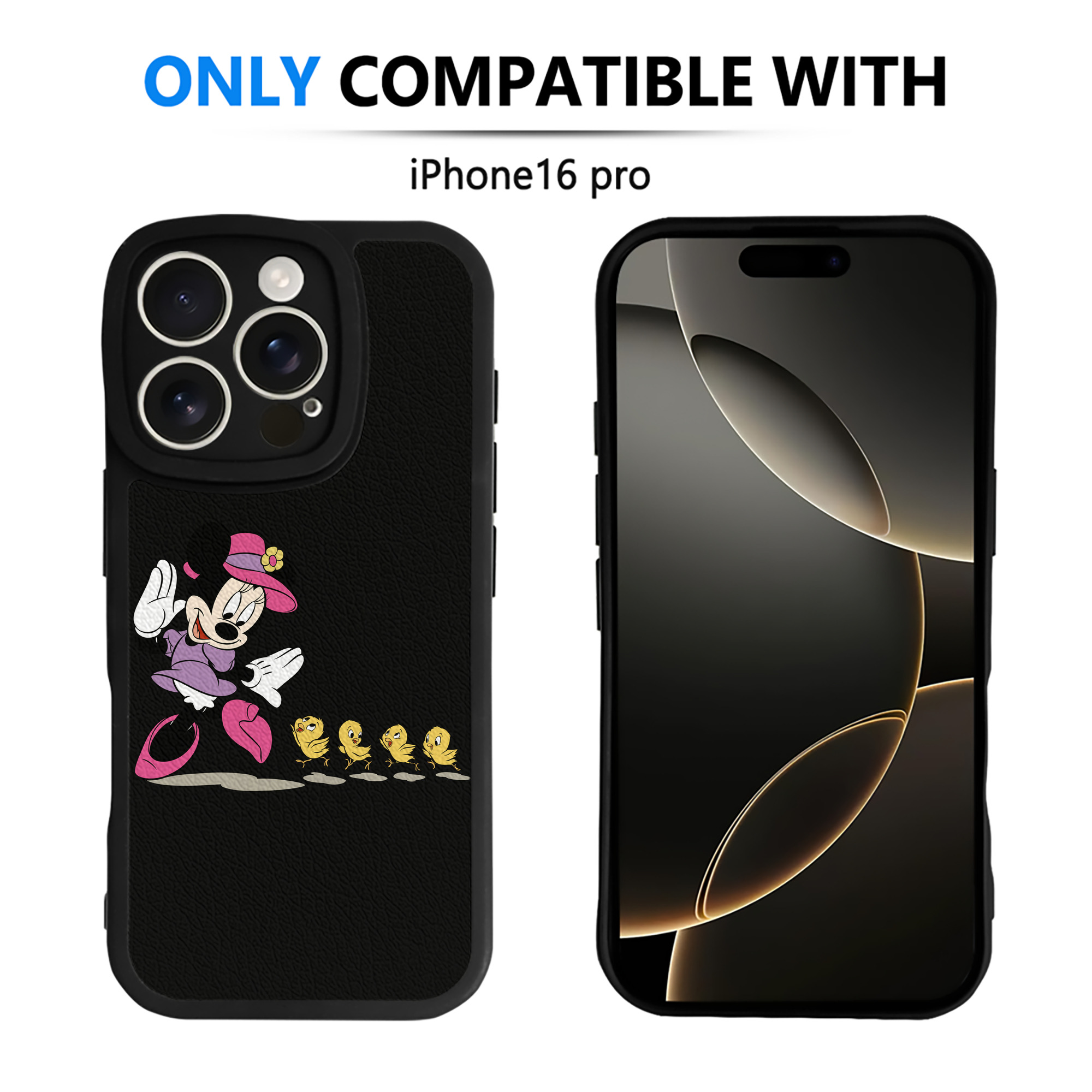 （画像用） ミッキーマウス Mickey Mouse 【iPhone 16シリーズ対応】シリコンスマホケース（レザー調） 材質：シリコン